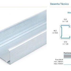 perfil drywall momt 48 3000mm